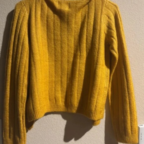 Mustard Open Cardigan Sweater - Picture 7 of 7